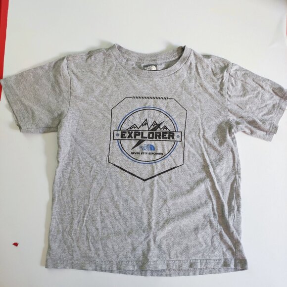 The North Face Explorer T-shirt Boys size M (10-12) grey short sleeve - Picture 1 of 9
